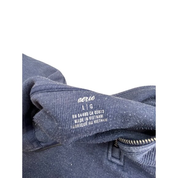 Aerie Womens Large Half-Zip Pullover Lightweight Sweatshirt Kangaroo Pocket - Picture 8 of 10